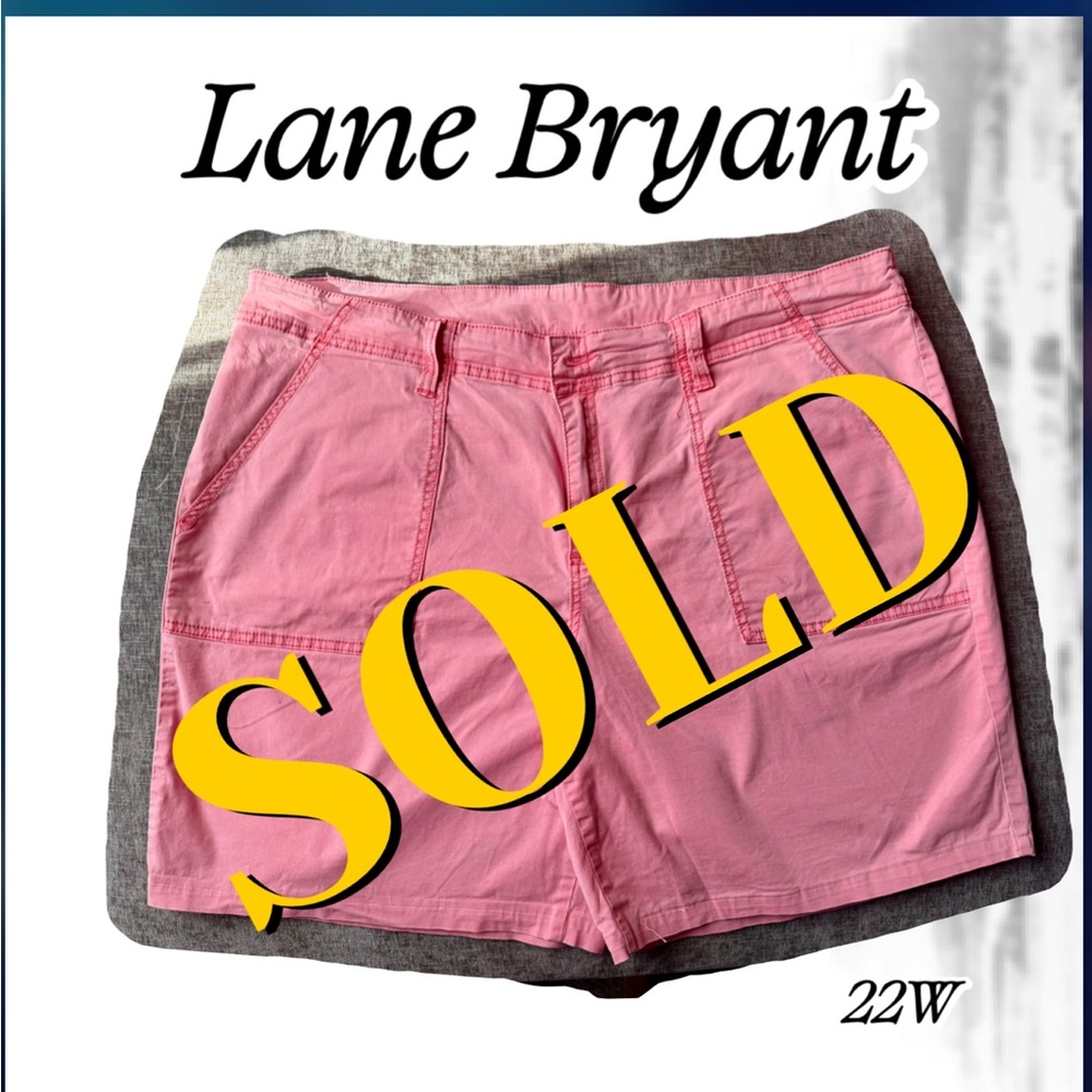 Lane Bryant Pink Cotton Casual Shorts